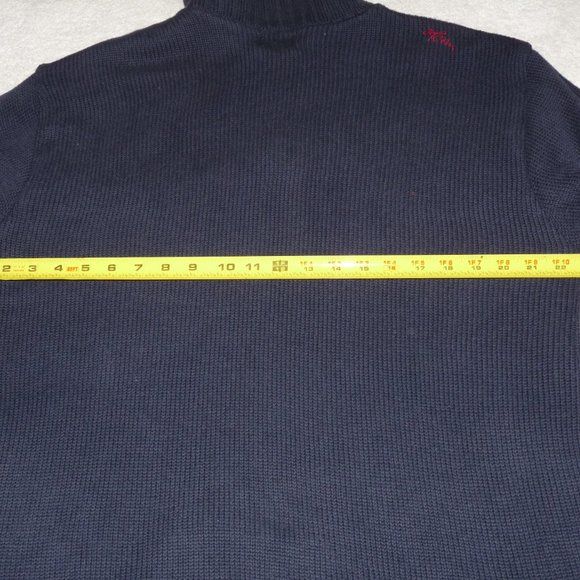Volcom 1/4 Zip-Up Navy Heavy Pullover XL Extra Large Sweater - Picture 6 of 7